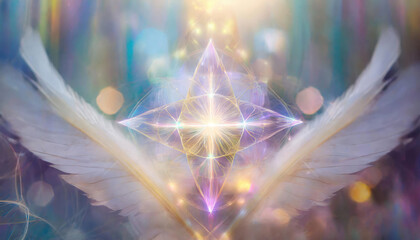 Abstract illustration of a flower in cosmic, calm shades