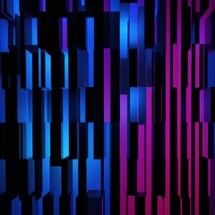 Pink and black modern abstract squares background with dark background in blue striped in the style of futuristic chromatic waves, colorful minimalism pattern 