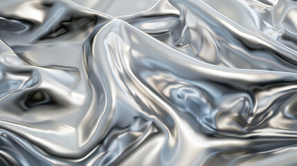 A seamless texture of smooth, silver leather, reflecting light in a way that creates a futuristic and sleek surface, embodying modern elegance and high-end design. 32k, full ultra HD, high resolution