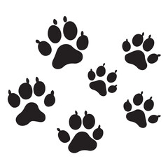 Animal Paw Print logo icon design, vector illustration on white background