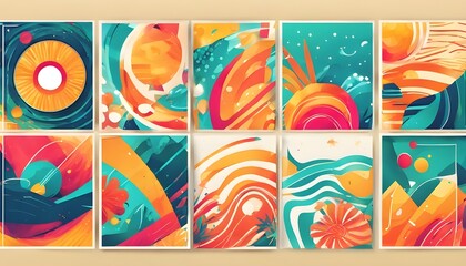 Tropical Vibes: Dynamic Summer Vector Art for Eye-Catching Designs