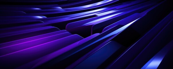 Purple and black modern abstract squares background with dark background in blue striped in the style of futuristic chromatic waves, colorful minimalism pattern 