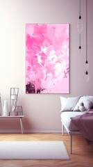 Pink and white flat digital illustration canvas with abstract graffiti and copy space for text background pattern 