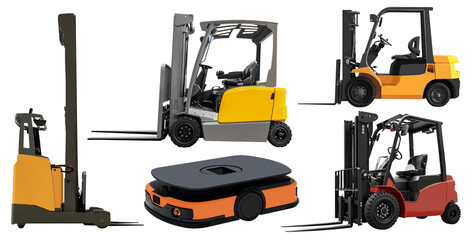 Collection set forklift © Ratchapon