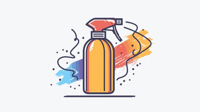 Spray paint line icon illustration vector graphic.