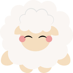 cute sheep digital hand drawn eid adha, idul adha domba lucu