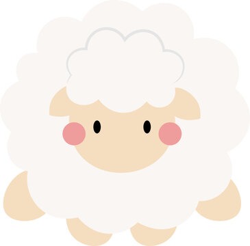 cute sheep digital hand drawn eid adha, idul adha domba lucu