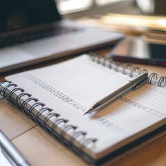 The checklist. A notebook. Business notebook. Planning. To-do list