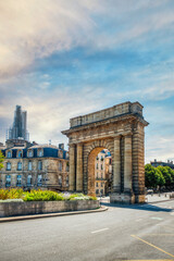 Iconic Roman-style stone arch, built in the 1750s as a symbolic entrance to the city of Bordeaux....