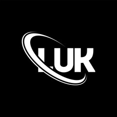 LUK logo. LUK letter. LUK letter logo design. Initials LUK logo linked with circle and uppercase monogram logo. LUK typography for technology, business and real estate brand. - obrazy, fototapety, plakaty