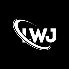 LWJ logo. LWJ letter. LWJ letter logo design. Initials LWJ logo linked with circle and uppercase monogram logo. LWJ typography for technology, business and real estate brand.