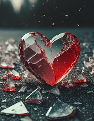 broken glass heart 