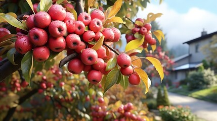 red berries on a tree  high definition(hd) photographic creative image