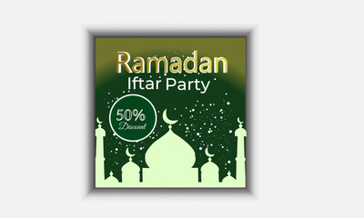 Naklejka na ściany i meble Ramadan social media post design