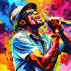 Create a vibrant and lively artwork inspired by the energetic music genre of ska , up32K HD