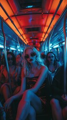Obraz na płótnie Canvas Sexy Kinky SM Party Fotos von Frauen für Flyer - 9 zu 16 Ideal für Werbung auf Social Plattformen
