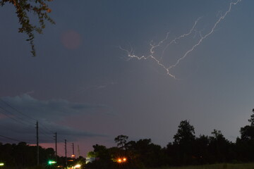 Fototapeta premium Lightning Strike in the Florida Sky
