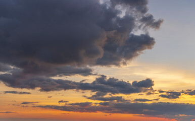 Beautiful sky with cloud before sunset