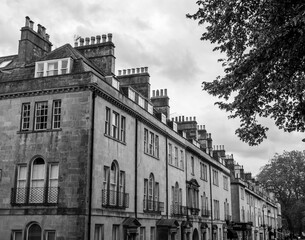 Residential street in Bath. England