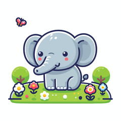 Elephant Cartoon Illustration