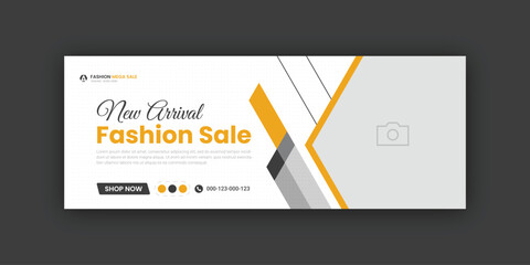 Fashion sale social media facebook cover template
