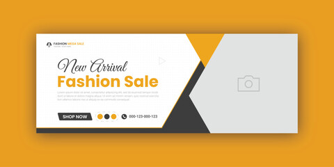 Fashion sale social media facebook cover template