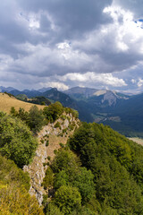 Typical  landscape near Portillo de Eraize and Col de la Pierre St Martin, Spanish French border in the Pyrenees, Spain