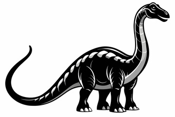 brachiosaurus-vector illustration-whit-background