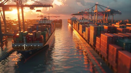 A detailed look at the economic aspects of importing goods and the factors affecting profit margins - obrazy, fototapety, plakaty