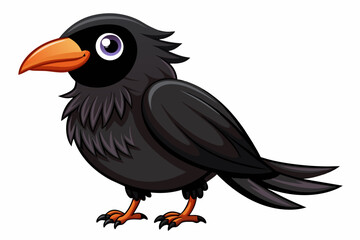 cute-crow-vector illustration 