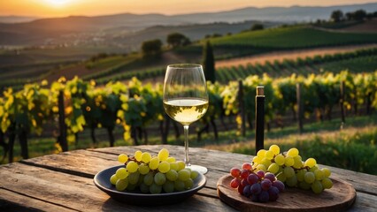 Sunrise Romance in the Vineyard