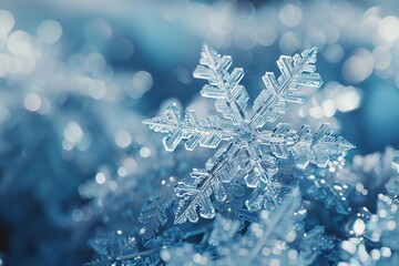 Chemistry experts utilizing AI to analyze the molecular structure of snowflakes