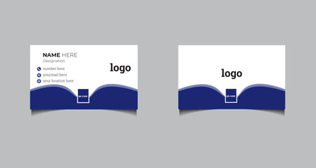 double sided business card template with modern style