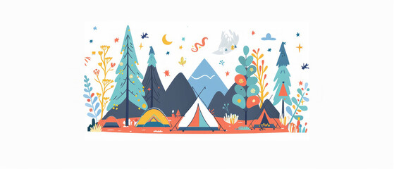  illustration design Camping