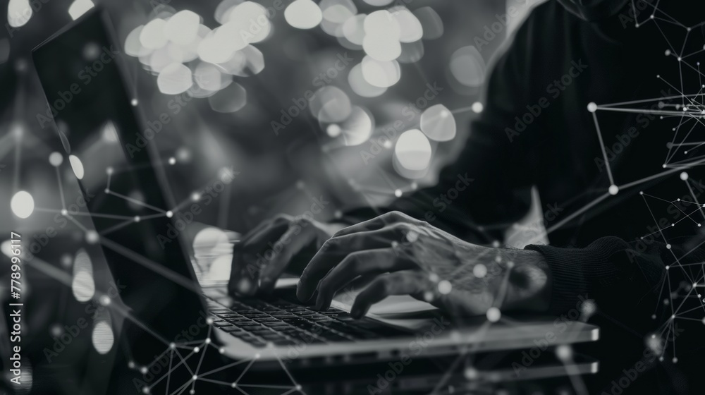 Poster an experienced businessman, a programmer, and a software developer sit at a laptop computer with a n