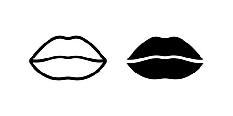 Lips icon. flat illustration of vector icon for web
