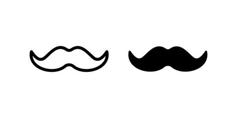 Mustache icon. flat illustration of vector icon for web