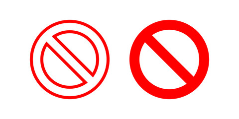 No sign icon. flat illustration of vector icon for web