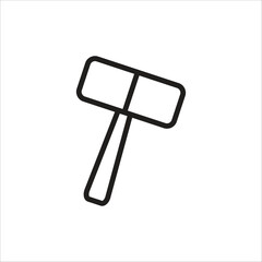 hammer vector icon line template