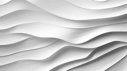 Fotobehang White wavy background © Adobe Contributor