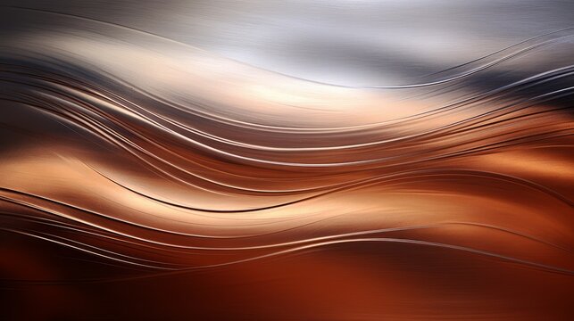Wavy copper-colored background with a silver gradient