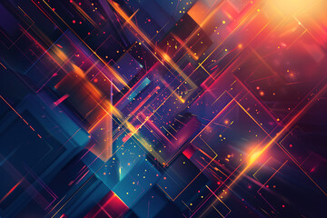 Dive into the future with a mesmerizing futuristic abstract background, featuring vibrant colors and dynamic shapes for modern design projects - obrazy, fototapety, plakaty
