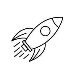 Fototapeta premium Rocket Symbol. vector