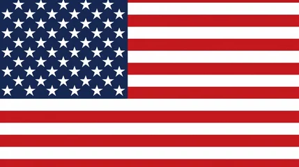 Foto op Plexiglas describe waving american flag on minimalist independence daydescribe waving american flag on minimalist independence day © Wajed
