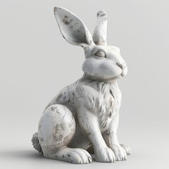 white rabbit on a light background