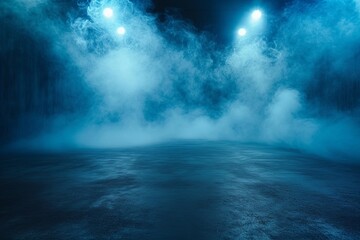 Blue smoke background - obrazy, fototapety, plakaty
