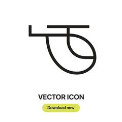 Helicopter icon vector. Linear-style sign for mobile concept and web design. Helicopter symbol illustration. Pixel vector graphics - Vector.	
