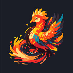 Fototapeta premium Enchanting Colorful Bird Vector