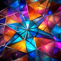 Colorful 3D geometric shapes