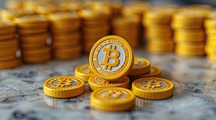 Stacked Coins as Pills Symbolizing Stock Market Trading or Financial Technology Concept